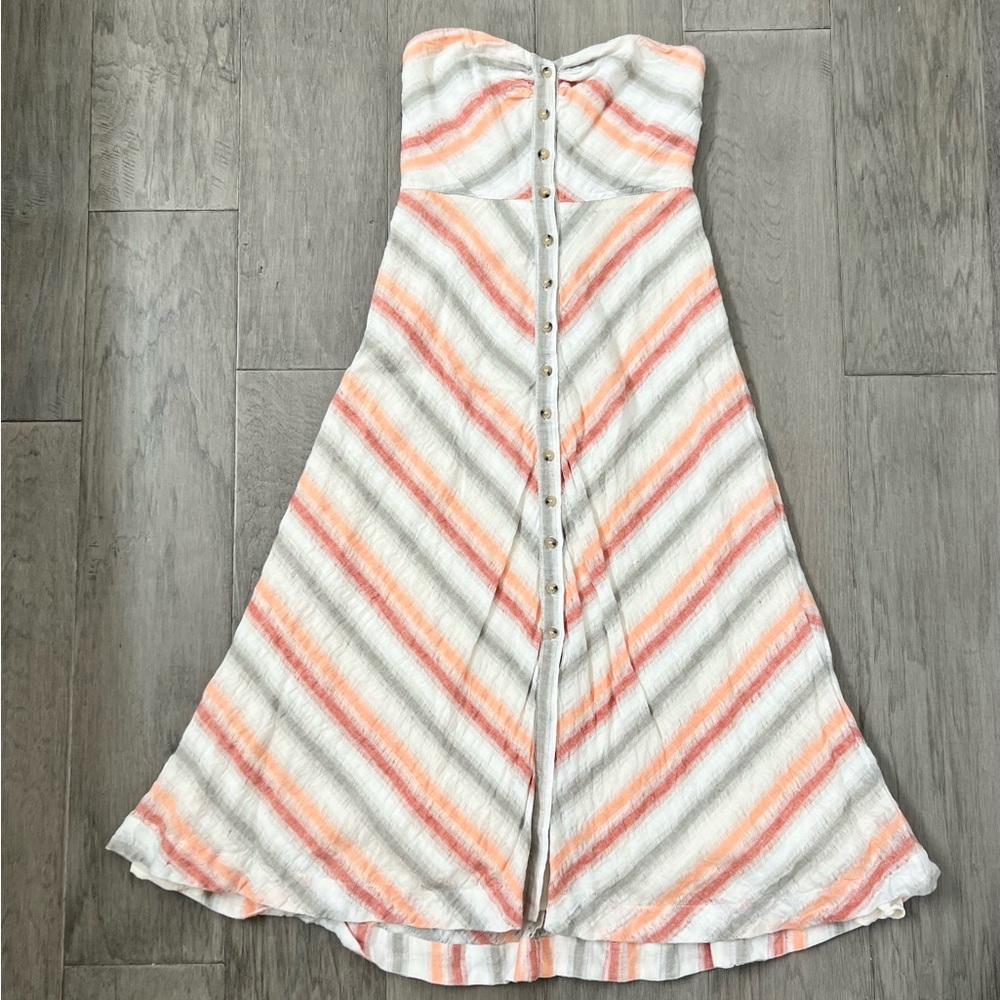 Free People Striking Stripe Midi Dress XS